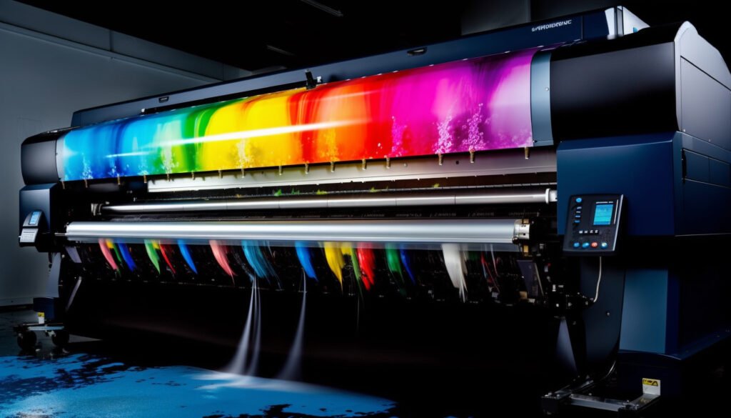 Services modern manufacturing equipment in a futuristic factory generated by ai