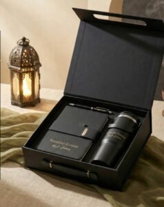 Premium corporate gift sets with logo branding for a Dubai corporate office by touch sign