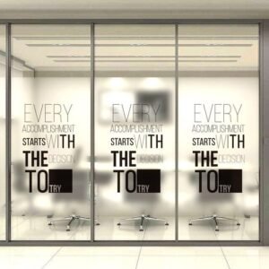 Signboard Company in Dubai office glass frosted film stickers dubai touch sign advertising