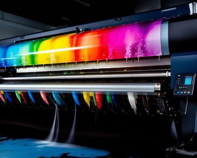 modern manufacturing equipment in a futuristic factory generated by ai
